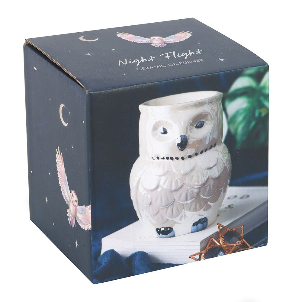 Iridescent Owl Shaped Oil Burner & Wax Warmer