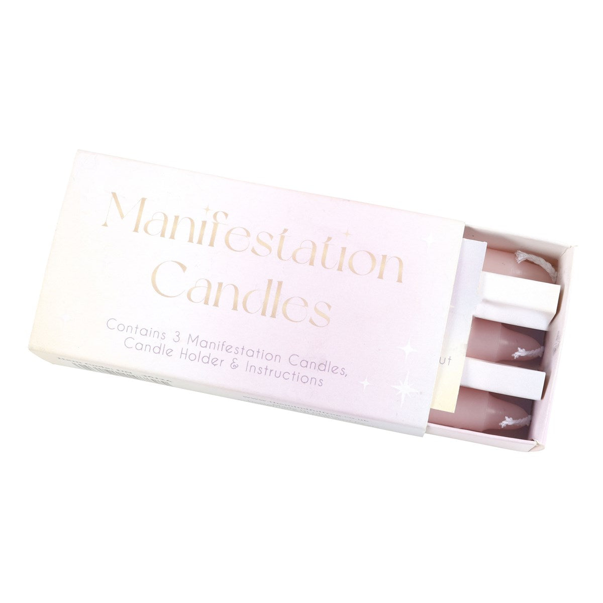 Pack Of 3 Manifestation Candles With Holder