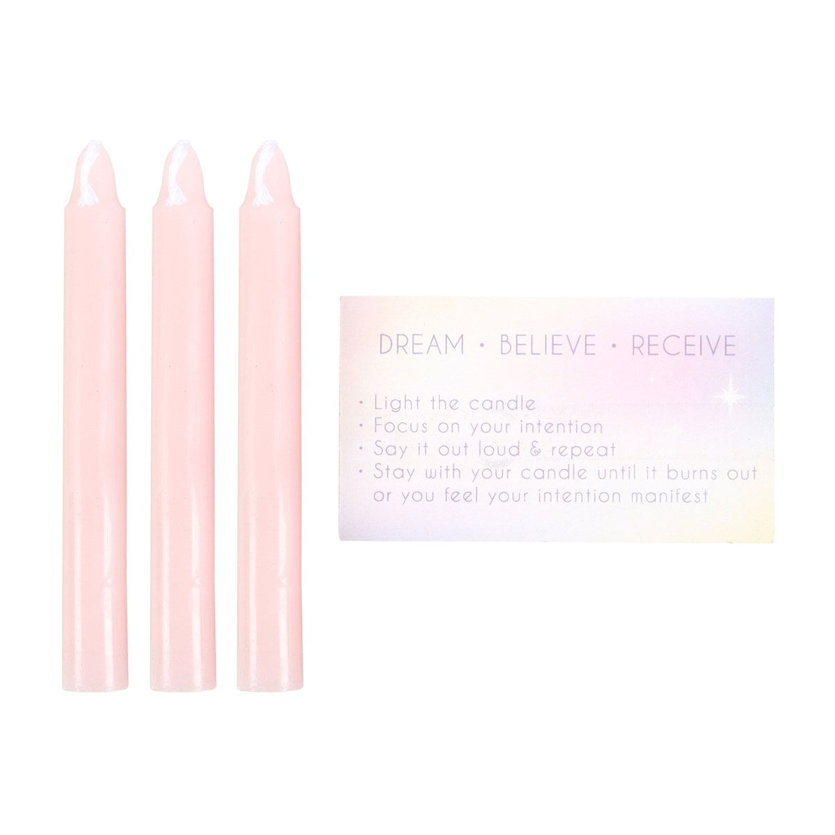 Pack Of 3 Manifestation Candles With Holder