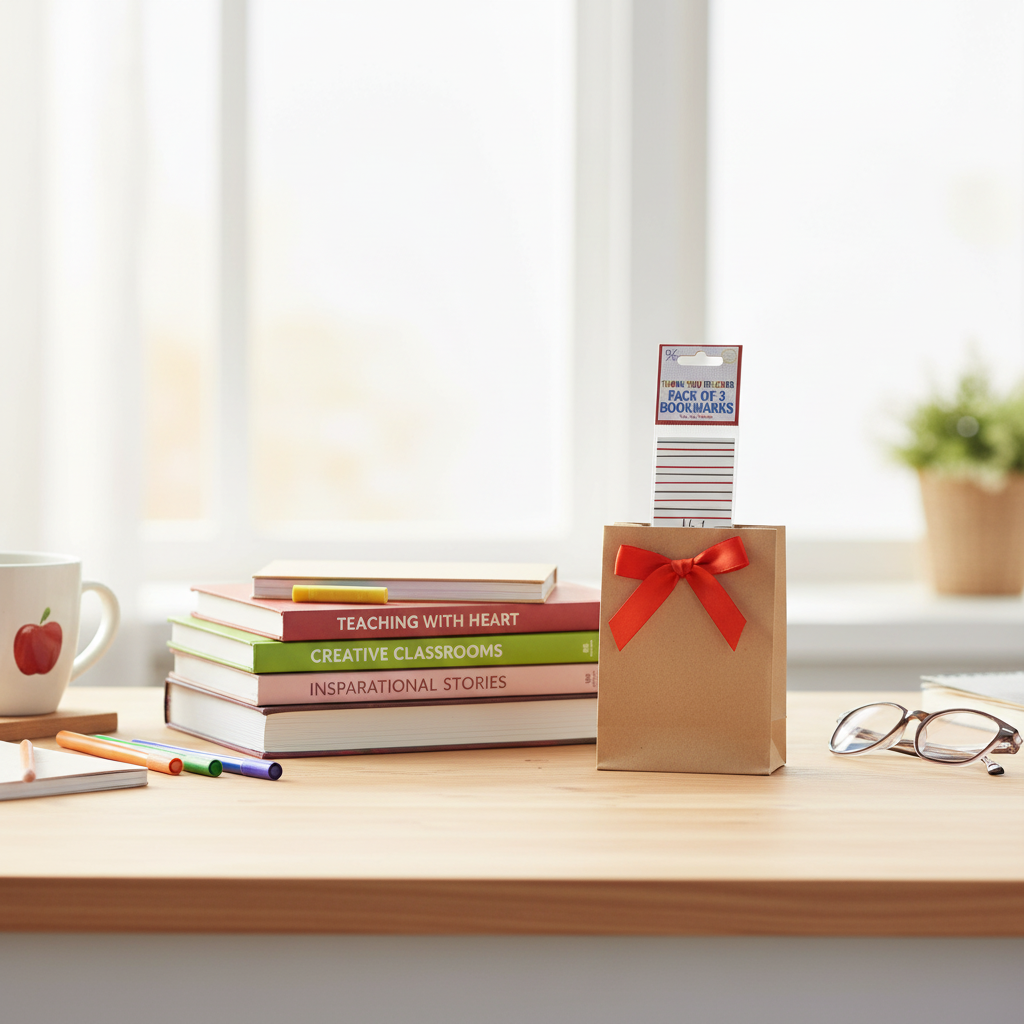 Pack Of 3 No.1 Teacher Bookmarks - Lifestyle Image 2