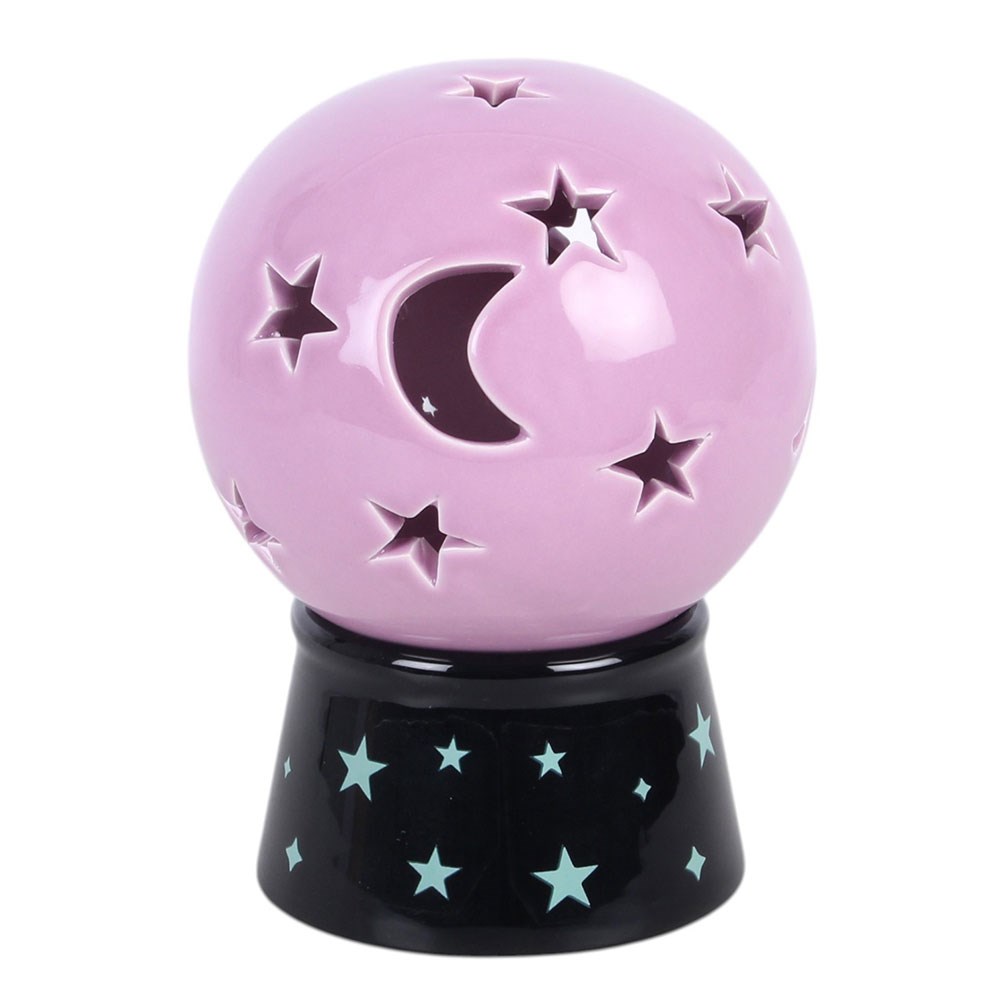 Pastel Crystal Ball Ceramic Tealight Holder & Incense Cone Burner