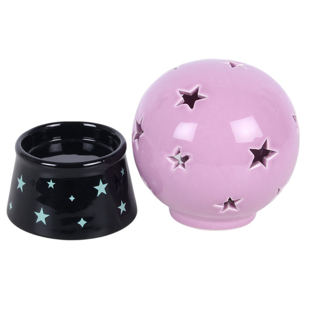 Pastel Crystal Ball Ceramic Tealight Holder & Incense Cone Burner