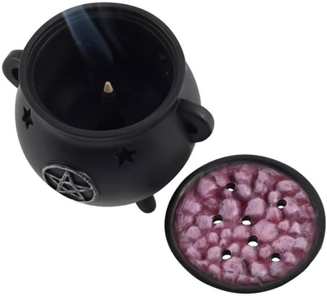 Pentagram Cauldron Shaped Incense Cone Holder
