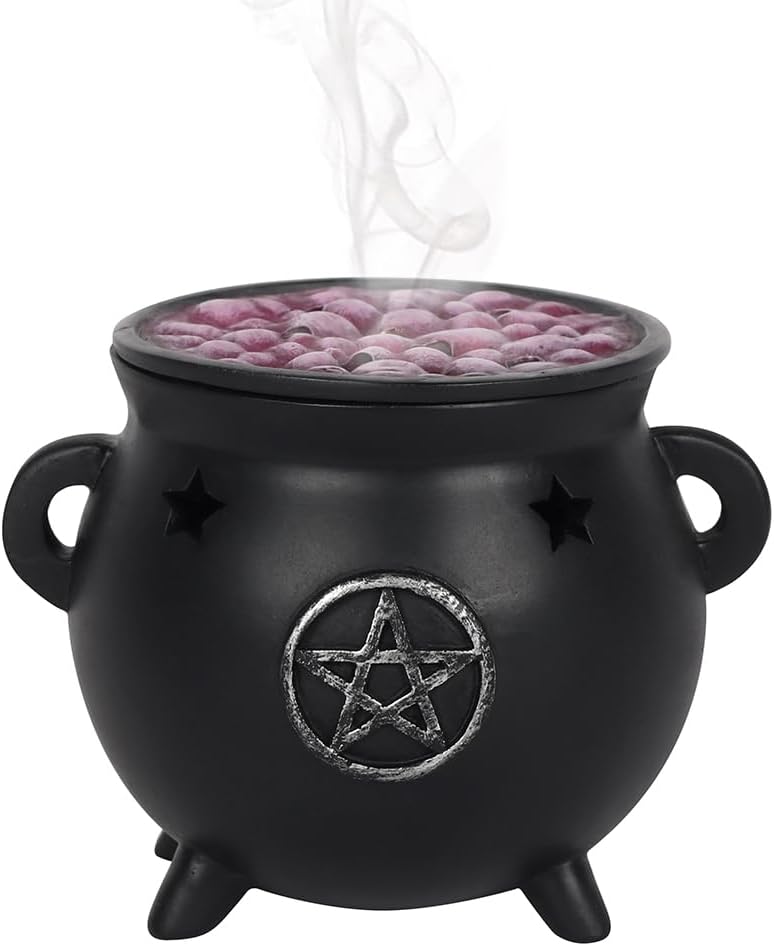 Pentagram Cauldron Shaped Incense Cone Holder