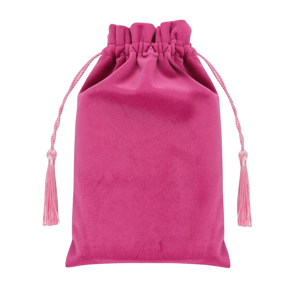 Tarot Card Pink Drawstring Pouch