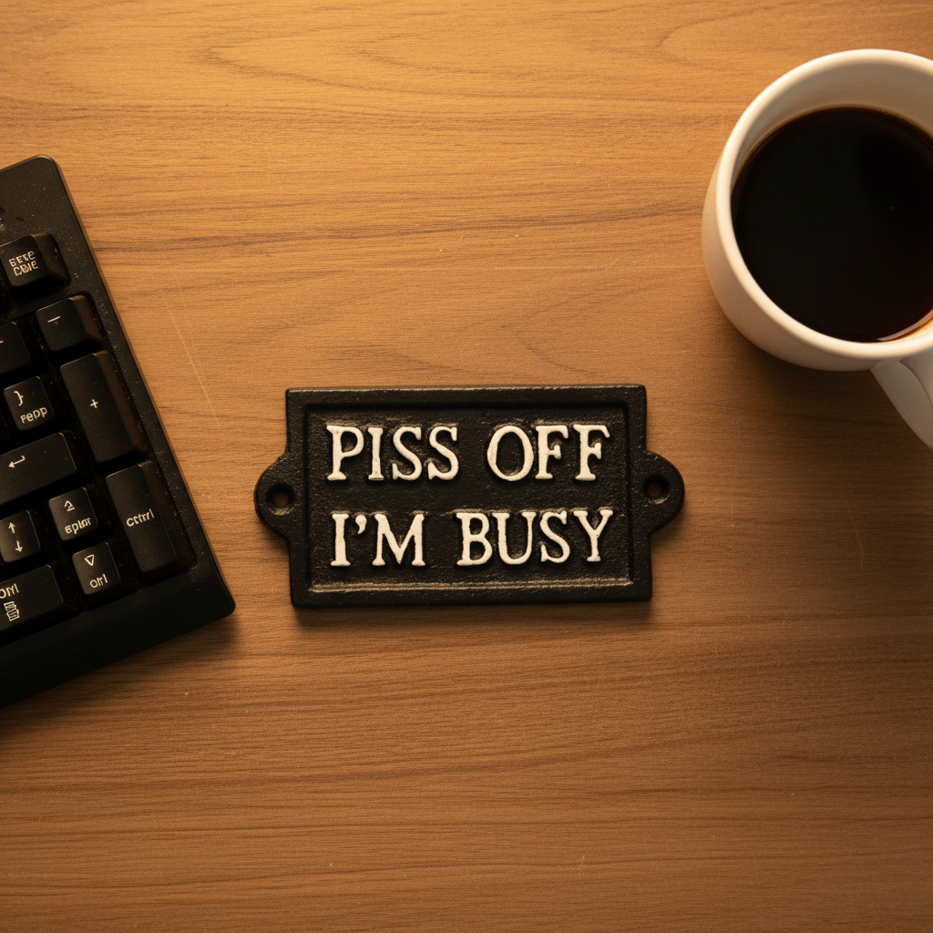 Piss Off I'm Busy - Desk Overhead