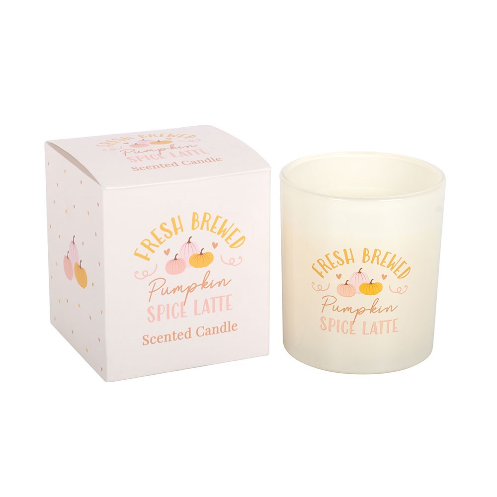Fresh Brewed Pumpkin Spice Latte Scented Glass Candle