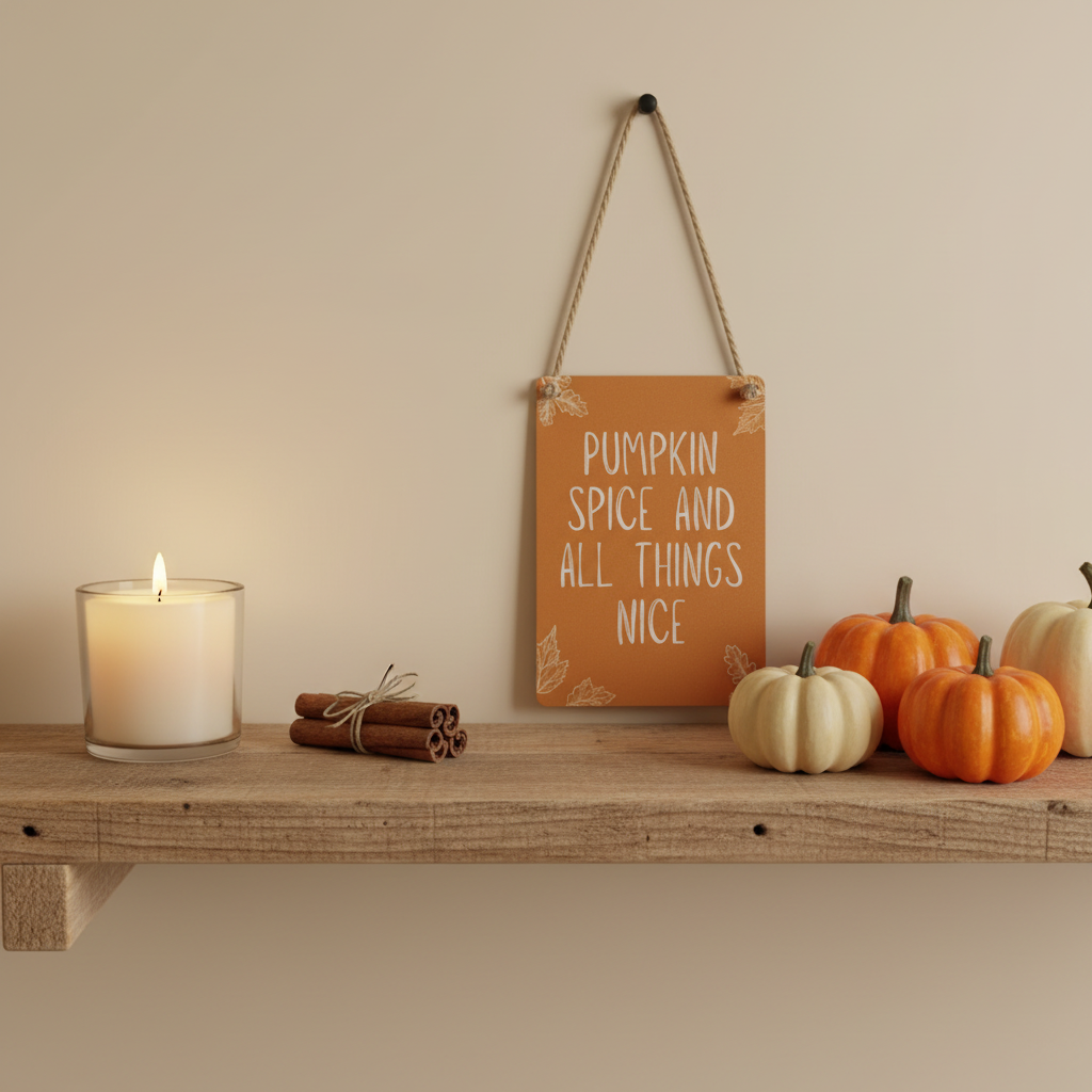 Pumpkin Spice Mini Sign - Shelf Styling