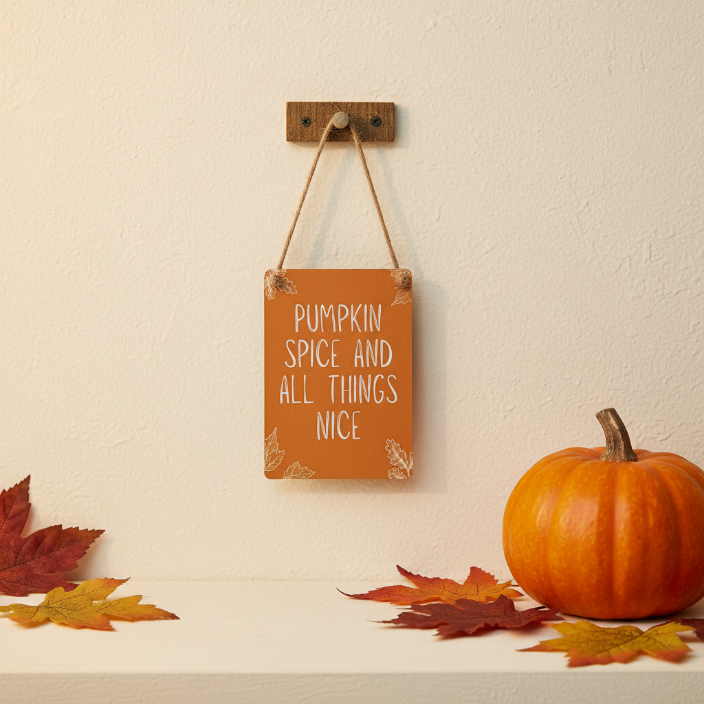 Pumpkin Spice Mini Sign - Wall Hook Styling