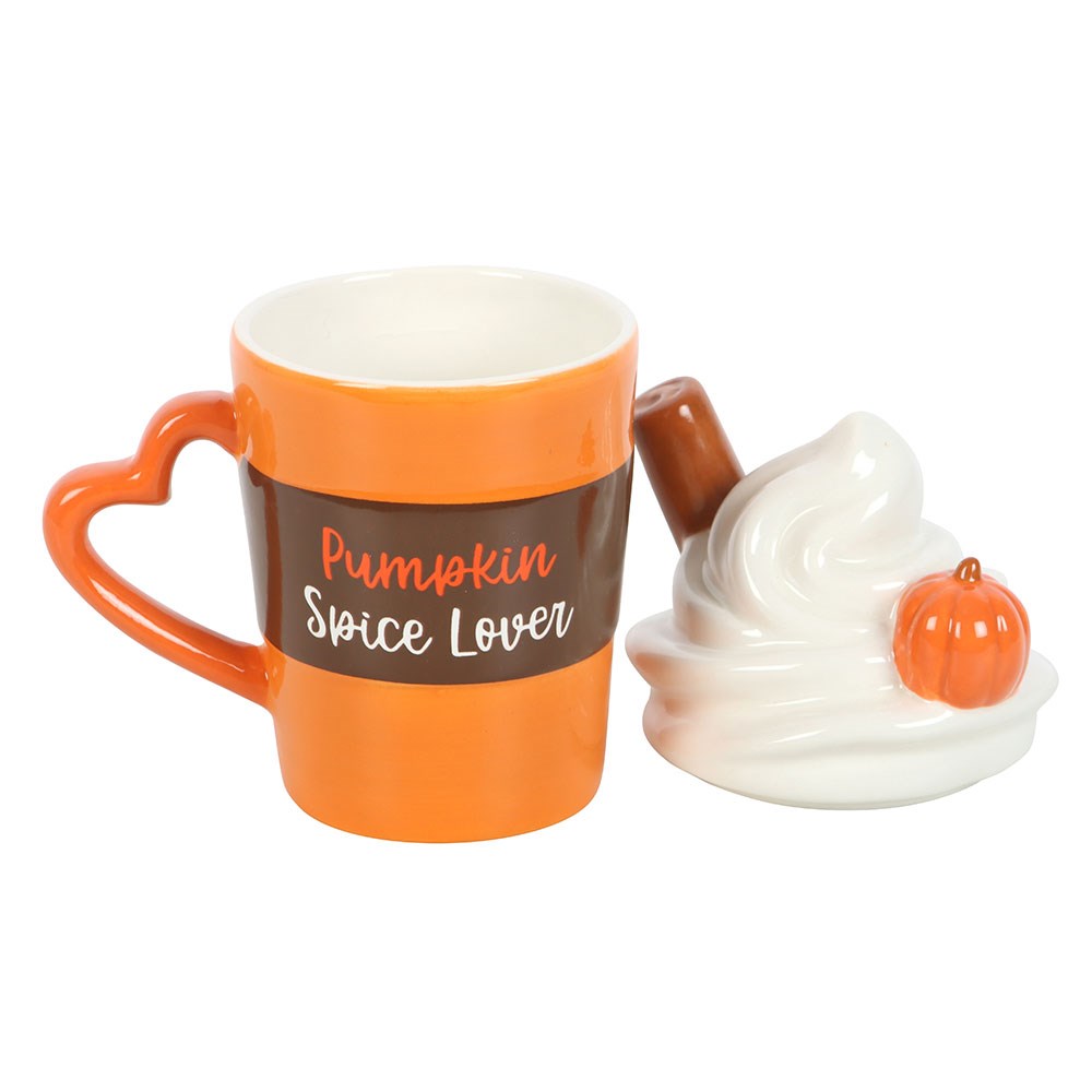 Ceramic Pumpkin Spice Lover Lidded Mug