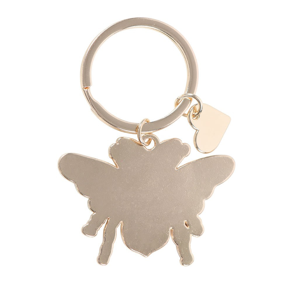 Queen Bee Enamel & Metal Keyring