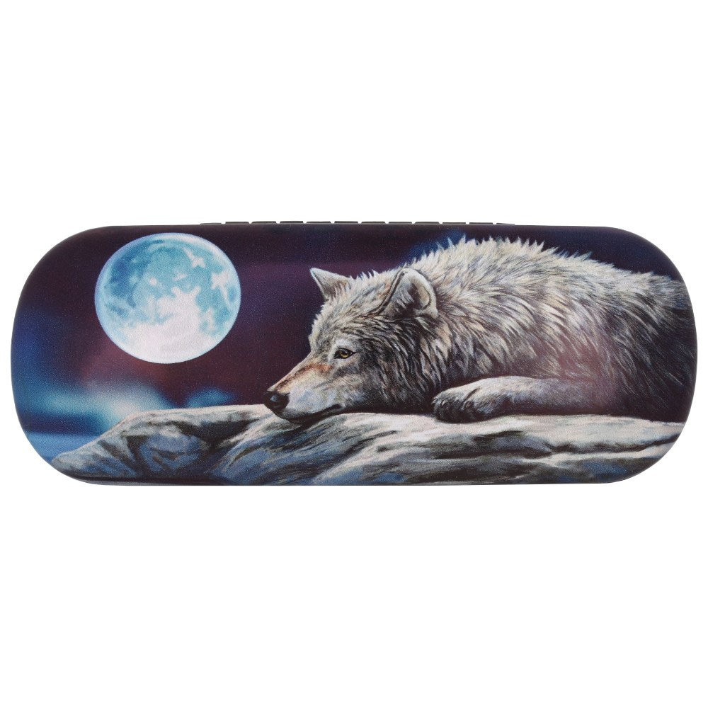 Wolf design glasses case by Lisa Parker, protective and stylish eyewear holder