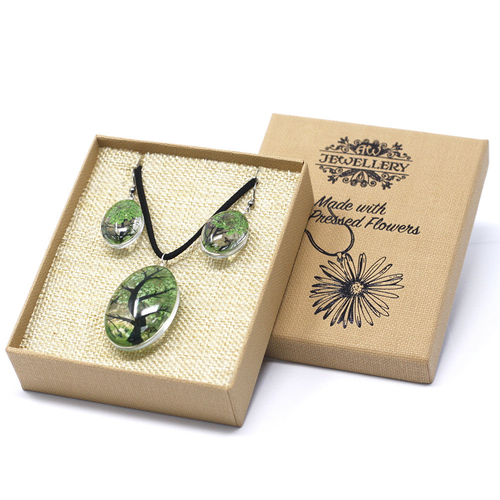 Real Pressed Flower Jewellery Sets