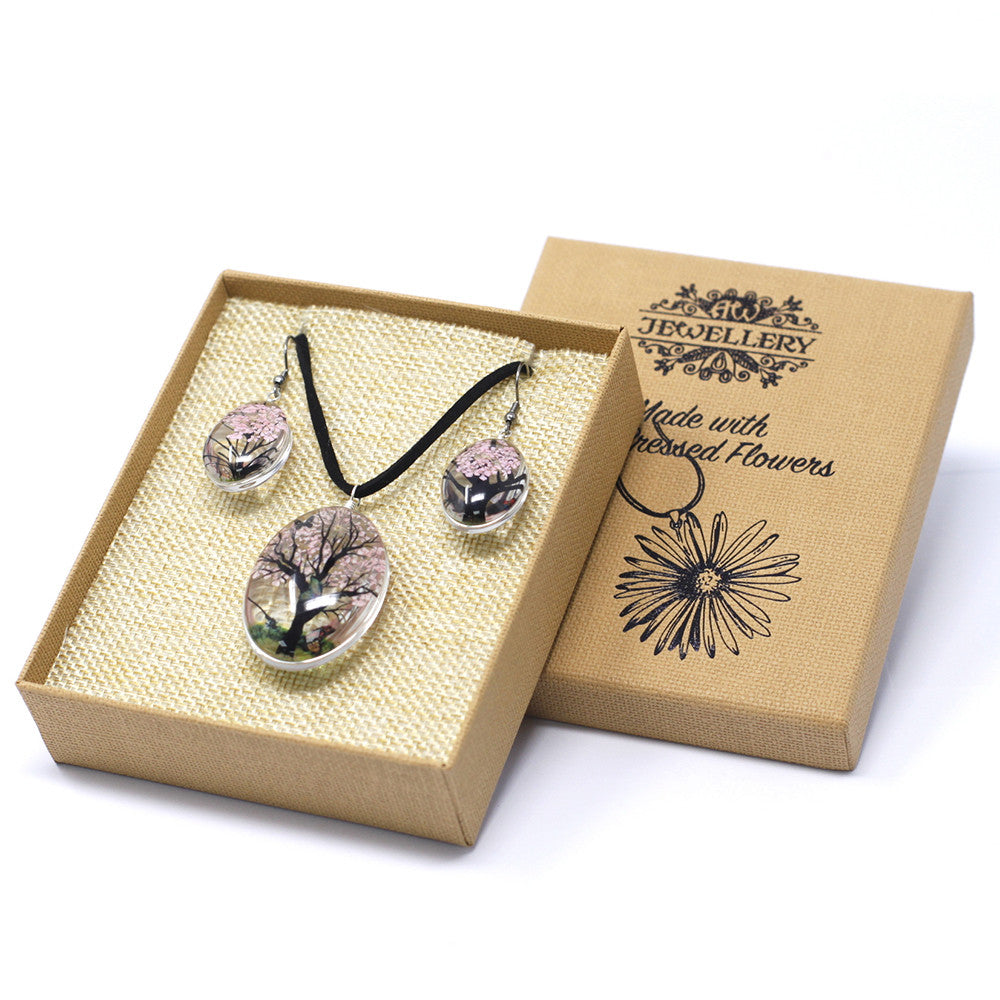 Real Pressed Flower Jewellery Sets