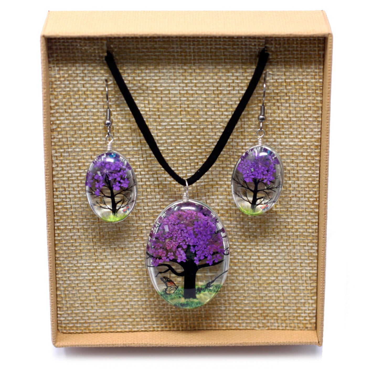 Real Pressed Flower Jewellery Sets