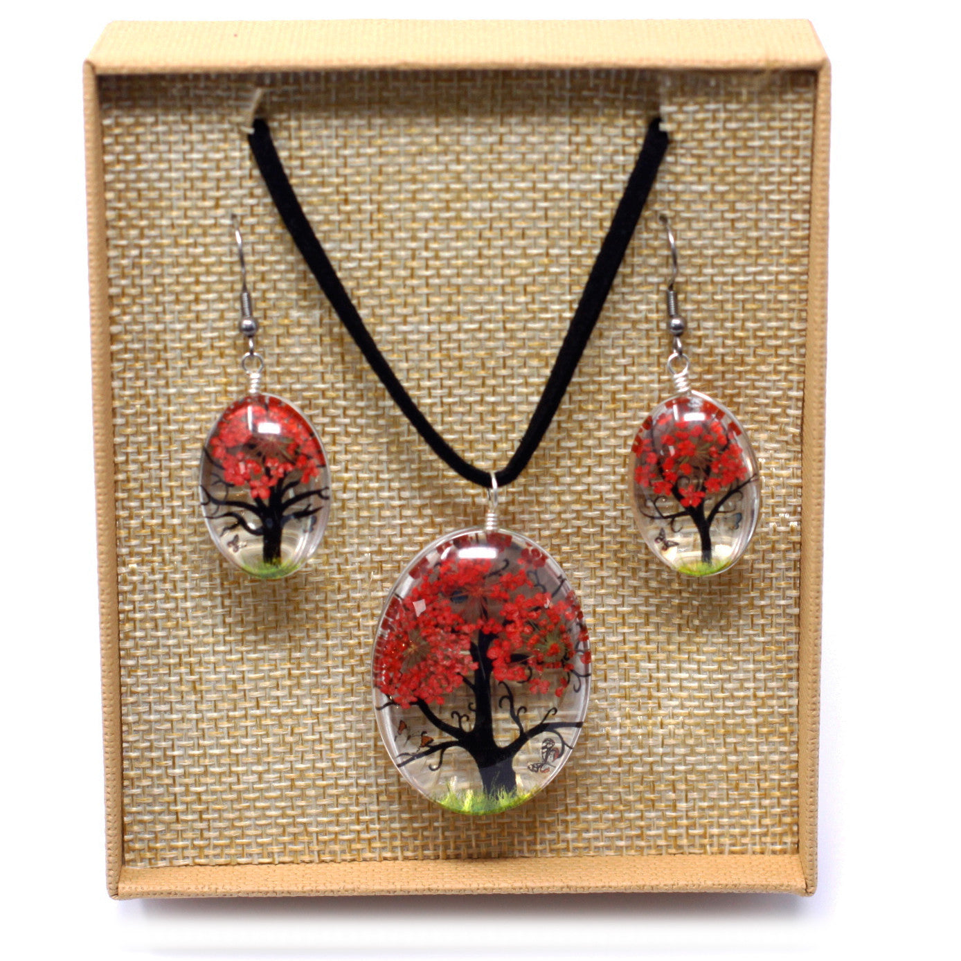 Real Pressed Flower Jewellery Sets