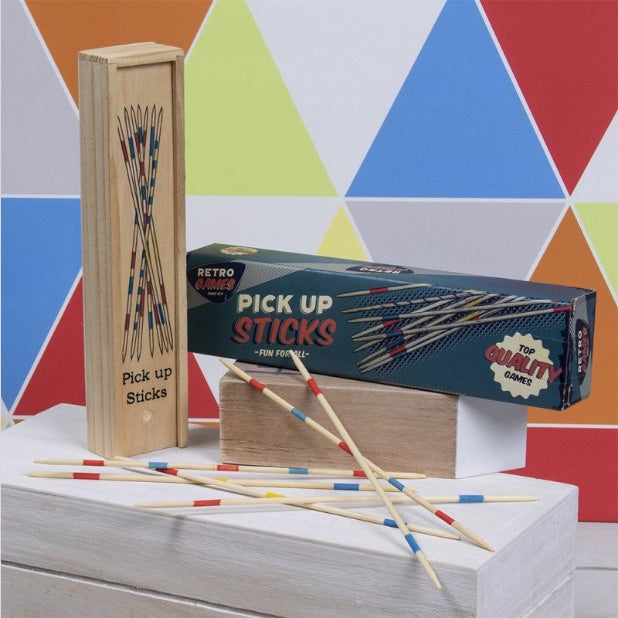 Retro wooden pick up sticks game, a timeless and entertaining family game