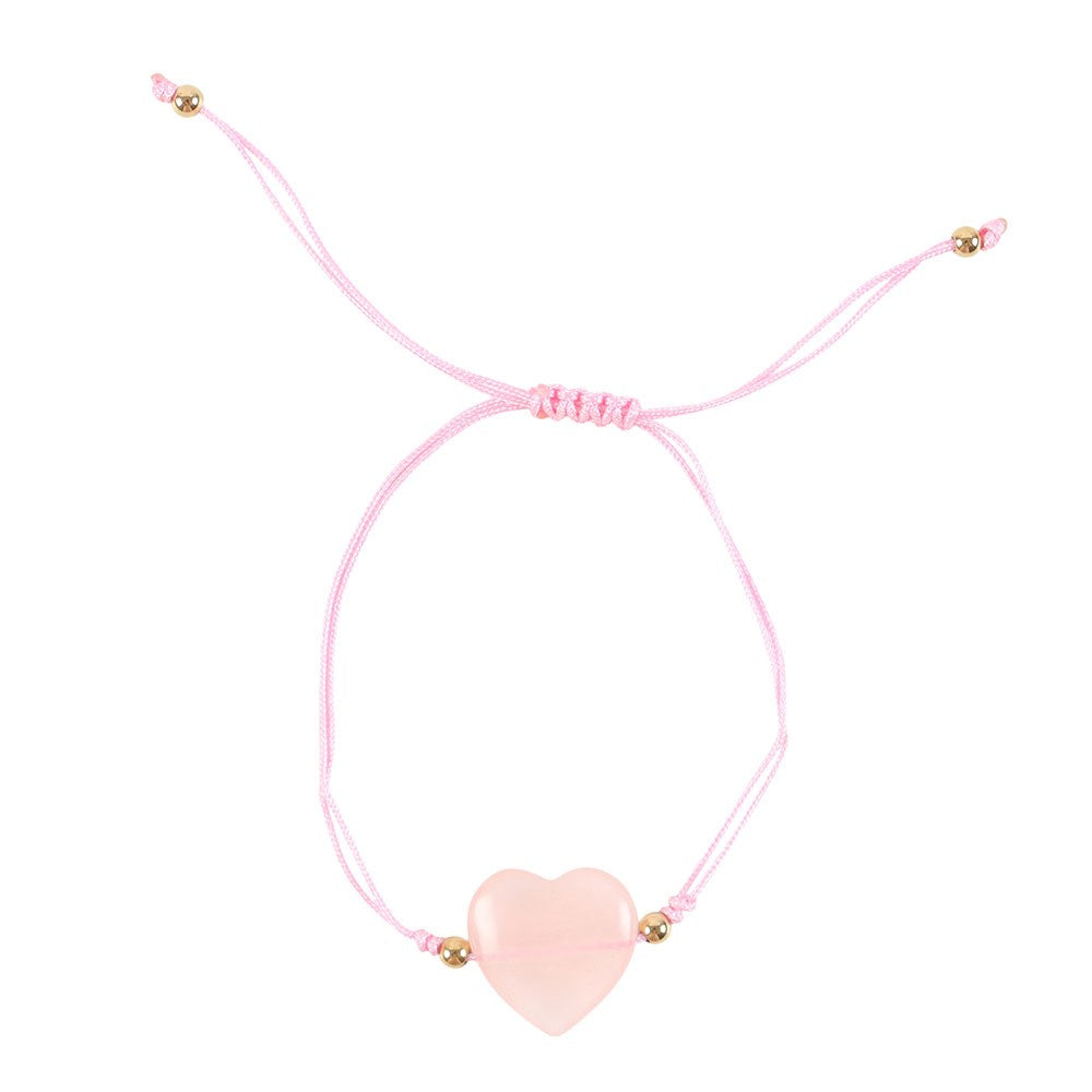 You Are Loved Rose Quartz Heart Bracelet