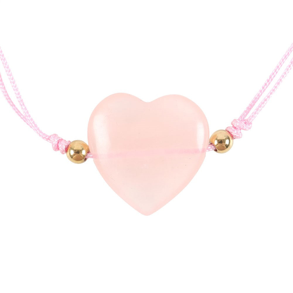 You Are Loved Rose Quartz Heart Bracelet