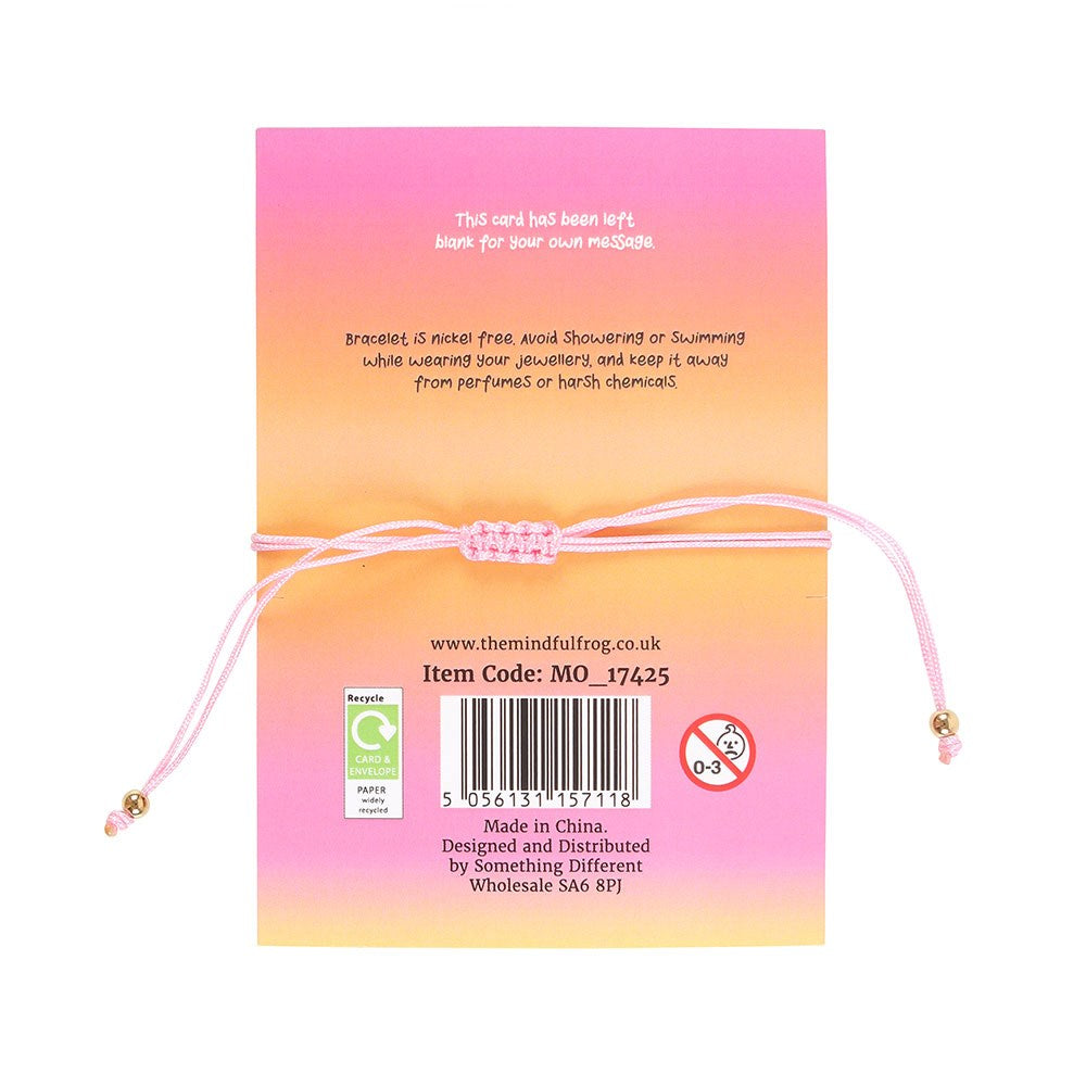 You Are Loved Rose Quartz Heart Bracelet