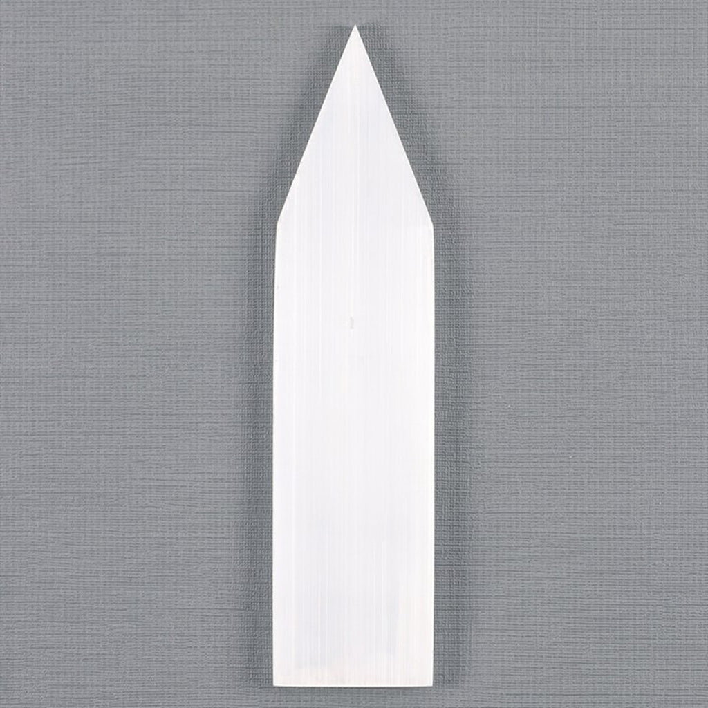 Selenite 20cm Flat Pointed Wand Purifying Crystal Tool