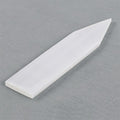 20cm flat selenite crystal wand with a polished surface and pointed end, crafted from natural white translucent selenite.