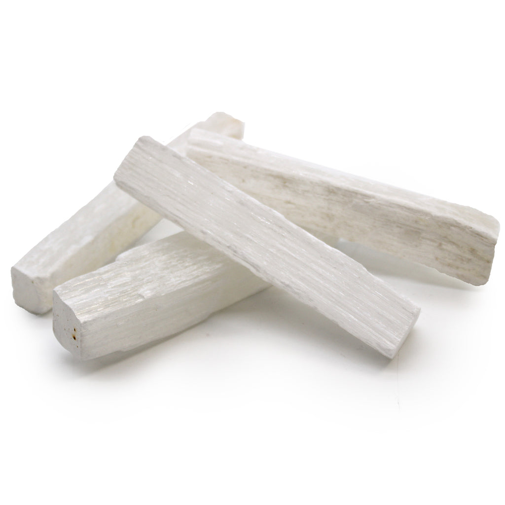 10cm Raw Selenite Crystal Stick - 1 Piece