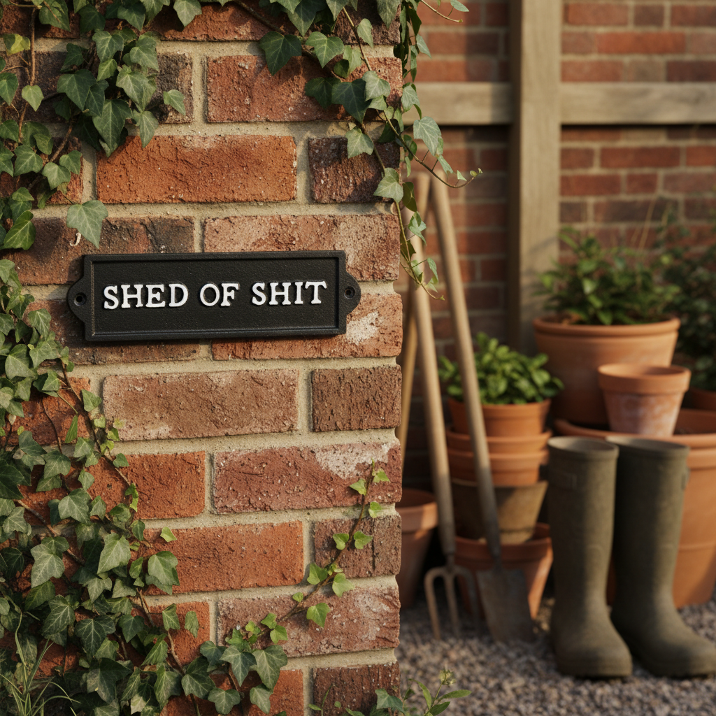 Shed Of Shit - Garden Wall
