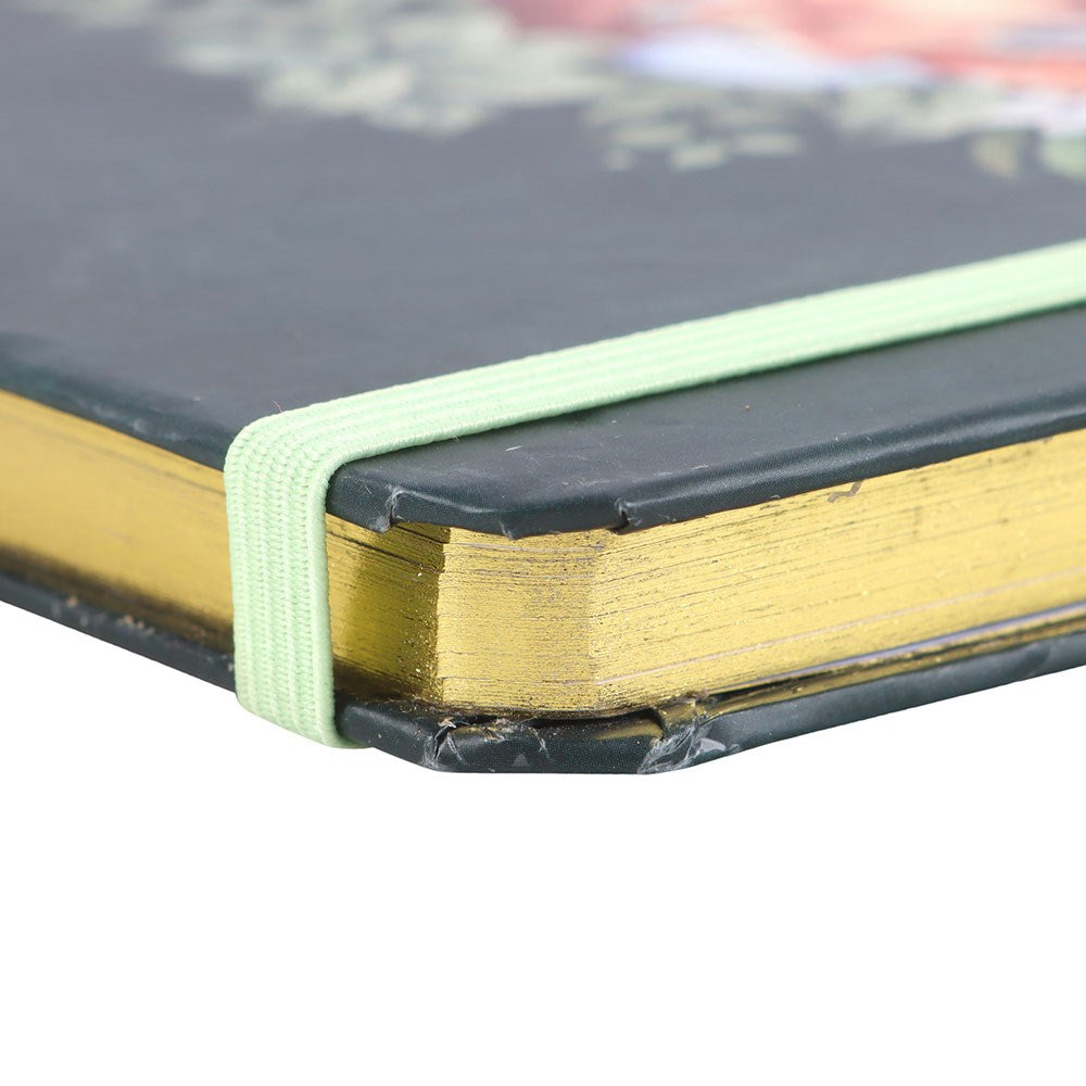 Sleeping Fox Dark Green Hardback Lined A5 Notebook