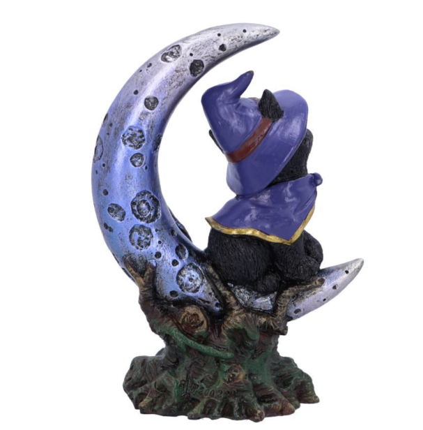 Sooky Witches Familiar Black Cat and Crescent Moon Figurine