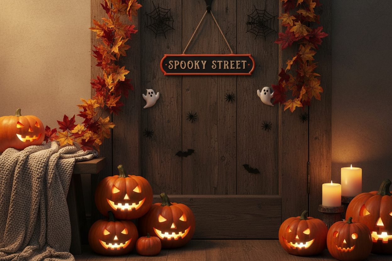 Spooky Street Metal Sign - Lifestyle