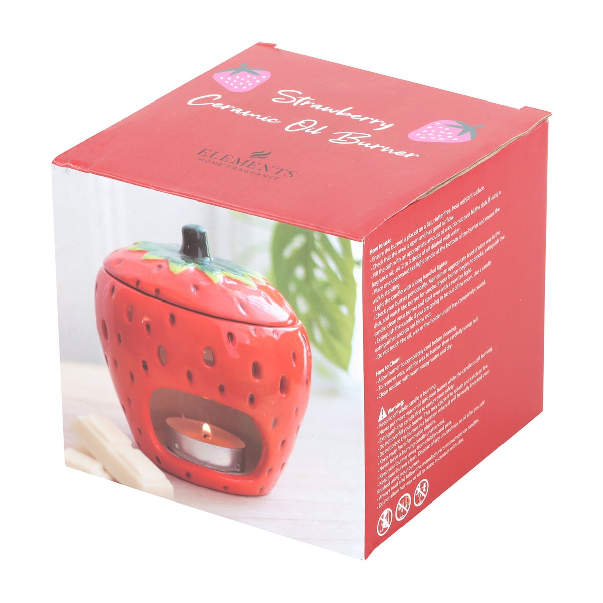 Strawberry Shaped Ceramic Oil Burner & Wax Warmer