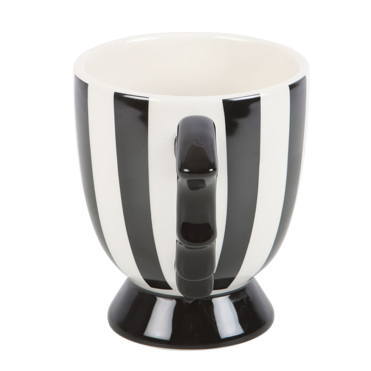 Striped Bat Wing Pedestal Mug