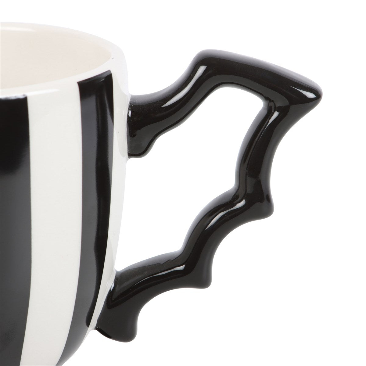 Striped Bat Wing Pedestal Mug