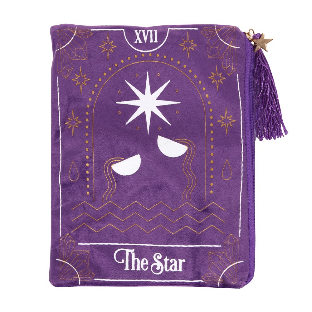 The Star Velvet Zipper Tarot Card Bag