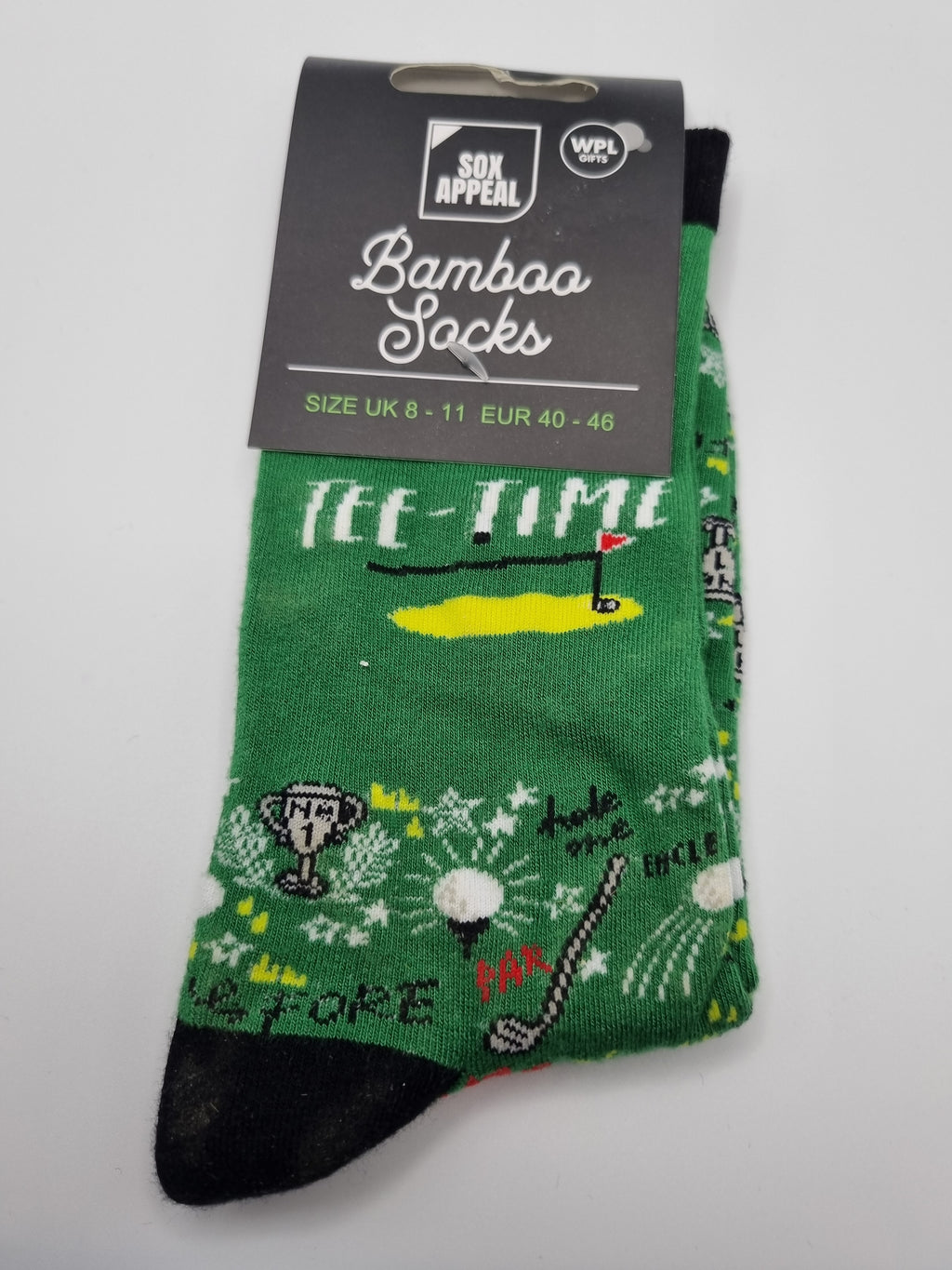Tee Time Golf Novelty Bamboo Socks UK 8-11