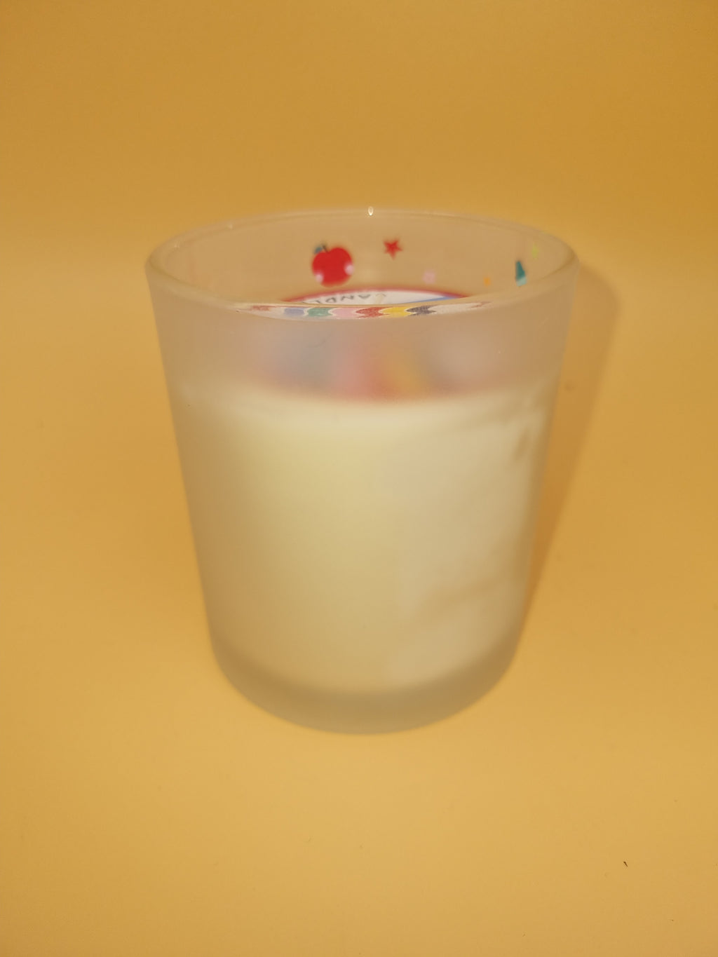 Thank You Teacher Frosted Glass Candle