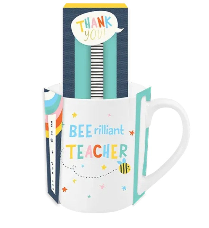Best Teacher Ceramic Mug & Pen Set