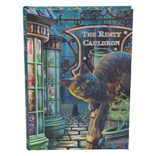 The Rusty Cauldron journal by Lisa Parker featuring fantasy artwork with mystical witch-inspired design.