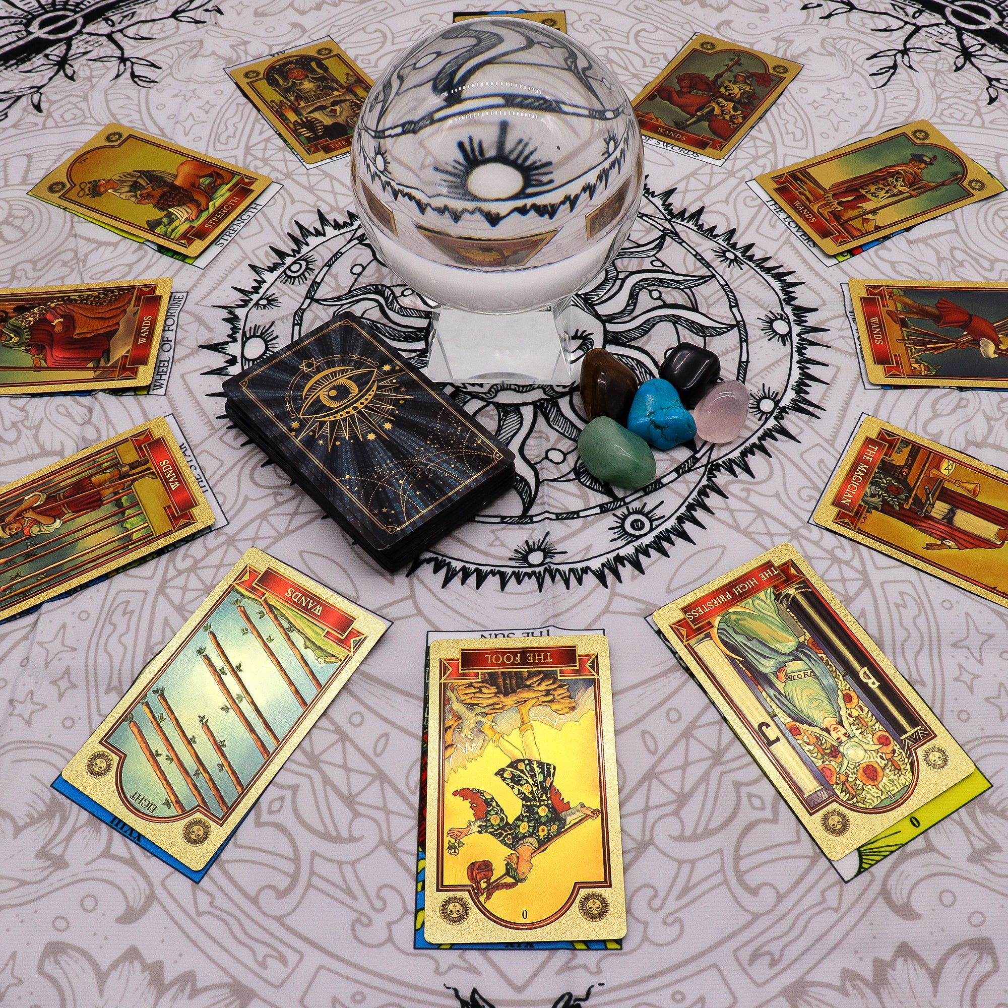 The Sun Pattern Tarot Reading Cloth 75cm