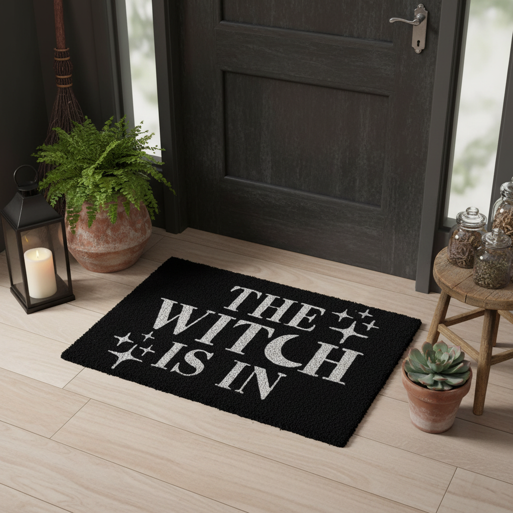 The Witch Is In Door Mat - Witchy Home Styling