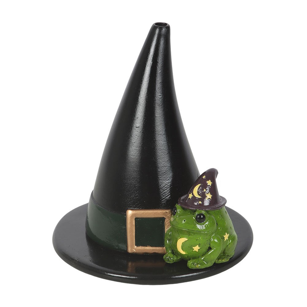 Witch Hat & Magic Toad Resin Incense Cone Holder