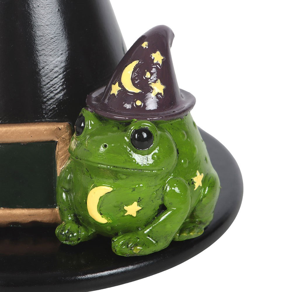 Witch Hat & Magic Toad Resin Incense Cone Holder