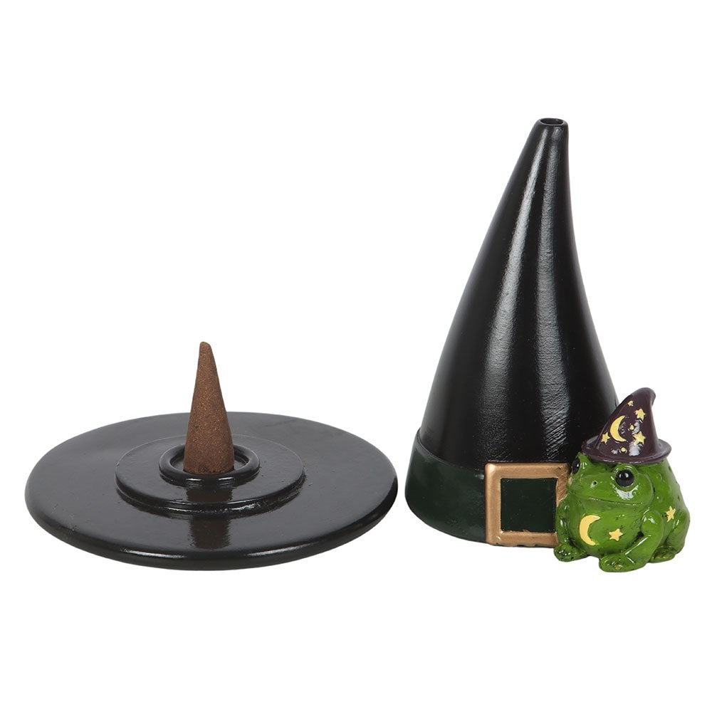 Witch Hat & Magic Toad Resin Incense Cone Holder