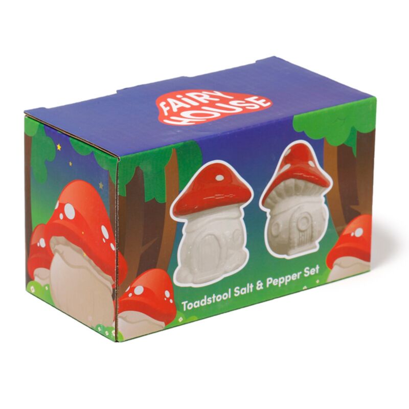 Fairy Toadstool House Ceramic Salt & Pepper Shakers