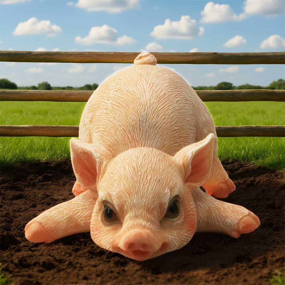 Mini pig figurine 5.5cm, cute and detailed ornament perfect for collectors
