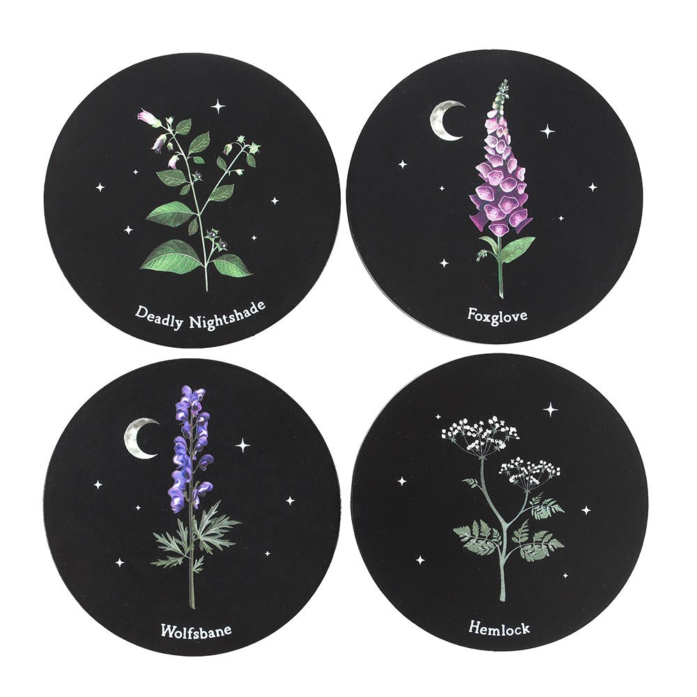Poisonous Plants MDF Coaster Set