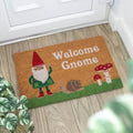 Welcome gnome natural coir doormat, a fun and rustic entrance accessory