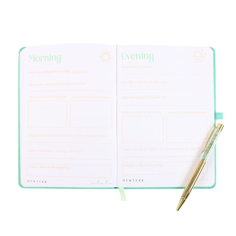 A5 Wellness Journal With Aventurine Pen