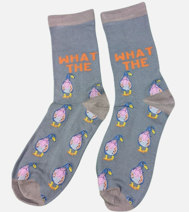 What The Duck Men's Novelty Bamboo Socks UK Size 8-11
